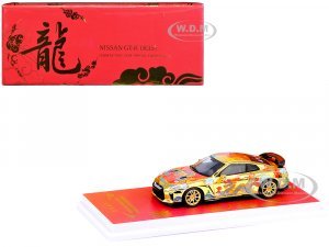 Nissan GT-R (R35) RHD (Right Hand Drive) Gold Metallic with Graphics Year of the Dragon - 2024 Chinese New Year Special Edition