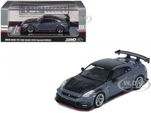 2024 Nissan GT-R (R35) Nismo Top Secret RHD (Right Hand Drive) Gray with Carbon Hood and Top Hong Kong Toy Car Salon 2024 Special Edition