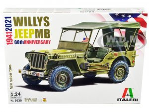 Willys Jeep MB 80th Anniversary (1941-2021)  Scale Model by Italeri
