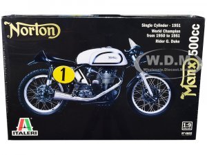 Skill 5 Model Kit Norton Manx 500cc Motorcycle #1 World Champion 1950 to 1951 1 9 Scale Model by Italeri