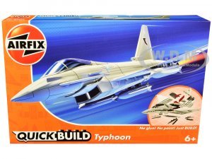 Eurofighter Typhoon Snap Together Painted Plastic Model Airplane Kit by Airfix Quickbuild
