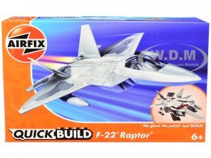 F22 Raptor Snap Together Painted Plastic Model Airplane Kit by Airfix Quickbuild