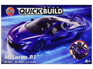 McLaren P1 Purple Snap Together Painted Plastic Model Car Kit by Airfix Quickbuild