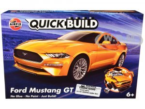 Ford Mustang GT Orange Snap Together Painted Plastic Model Car Kit by Airfix Quickbuild