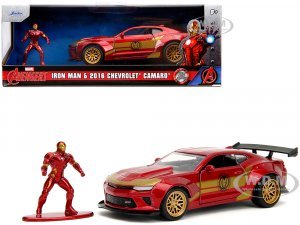 2016 Chevrolet Camaro Red Metallic and Gold and Iron Man