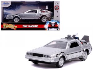 DeLorean DMC (Time Machine) Silver Back to the Future Part II (1989) Movie Hollywood Rides Series