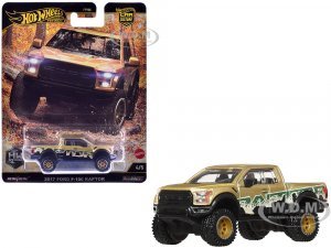 2017 Ford F-150 Raptor Pickup Truck Gold Metallic with Graphics HW Off Road Series