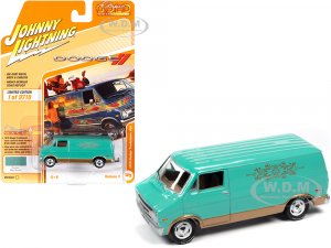 1976 Dodge Tradesman Van Custom Mint Green and Gold with Graphics Classic Gold Collection Series