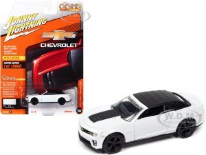 2013 Chevrolet Camaro ZL1 Convertible (Top Up) Summit White with Black Top Classic Gold Collection Series