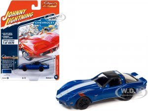 1979 Chevrolet Corvette Grand Sport Blue Metallic with White Stripes and Black Top Classic Gold Collection 2023 Release 1