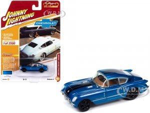 1954 Chevrolet Corvair Concept Car Bright Blue Metallic with Black Stripes Classic Gold Collection 2023 Release 2