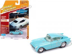 1954 Chevrolet Corvair Concept Car Sky Blue with Light Blue Interior Classic Gold Collection 2023 Release 2