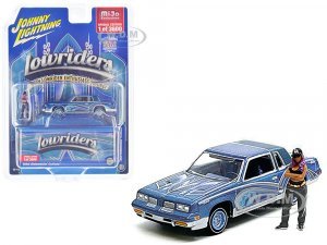 1984 Oldsmobile Cutlass Lowrider Blue Metallic with Graphics and Blue Interior and