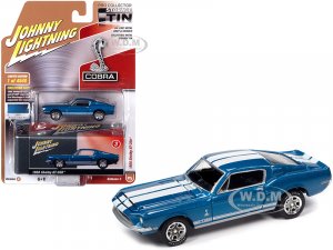 1968 Ford Mustang Shelby GT-350 Acapulco Blue Metallic with White Stripes and Collector Tin