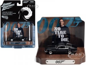 1987 Aston Martin V8 Cumberland Gray with Collectible Tin Display 007 (James Bond) No Time to Die (2021) Movie (25th in the James Bond Series)