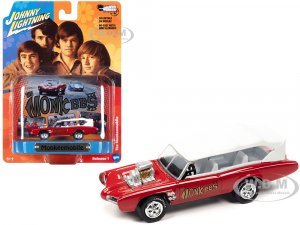 Monkeemobile Red with White Top and Interior The Monkees with Collectible Tin Display Silver Screen Machines Series