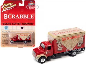 1999 International Cargo Truck Red with Graphics Scrabble Pop Culture 2022 Release 2