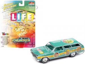 1965 Chevrolet 2-Door Station Wagon Turquoise Metallic The Game of Life Pop Culture 2022 Release 4