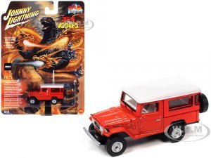 1980 Toyota Land Cruiser Red with White Top Godzilla vs. King Ghidorah (1991) Movie Pop Culture 2023 Release 2