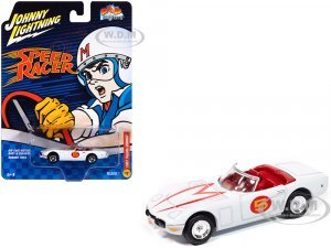 1967 Toyota 2000GT Mach 5 Tribute #5 White with Red Interior Speed Racer Pop Culture 2025 Release 1