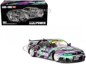 Nissan Skyline GT-R (R33) HKS V1 RHD (Right Hand Drive) Black with Graphics (Designed by Jun Imai) Kaido House Special