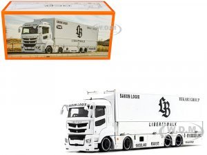 Mitsubishi Fuso Super Great Transporter RHD (Right Hand Drive) Liberty Walk LB-Trucks White with Graphics