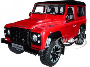 Land Rover Defender 90 Works V8 Red Metallic with Gloss Black Top 70th Edition