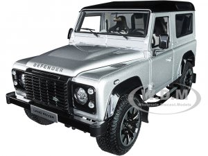 Land Rover Defender 90 Works V8 Silver Metallic with Gloss Black Top 70th Edition