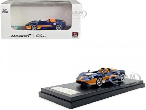 McLaren Elva Convertible Dark Blue Metallic with Orange Accents Gulf Oil