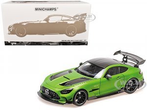 2021 Mercedes-Benz AMG GT Black Series Matt Green Metallic with Black Top and Hood Stripes