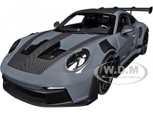 2024 Porsche 911 (992) GT3 RS Weissach Package Gray with Carbon Top and Hood Stripes