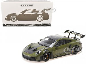 2024 Porsche 911 GT3 RS Nato Olive with Carbon Top and Hood Stripes