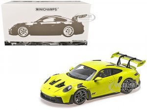 2024 Porsche 911 GT3 RS Acid Green with Carbon Top and Hood Stripes
