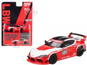 Toyota GR Supra LB WORKS RHD (Right Hand Drive) Liqui Moly Red and White with Black Top