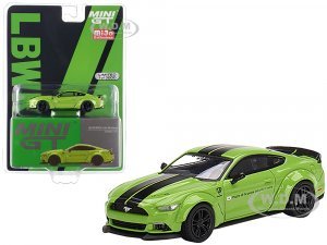 Ford Mustang LB-WORKS Grabber Lime Green with Black Stripes Imagine All The People Living Life In Peace