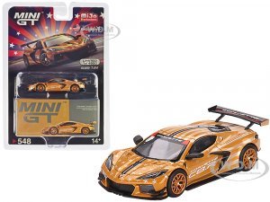 2023 Chevrolet Corvette C8.R Gold Metallic with Stars and Stripes Graphics USA Exclusive