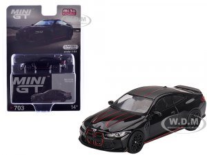 BMW M4 CSL Black Sapphire with Carbon Top and Red Stripes