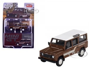 1985 Land Rover Defender 110 County Station Wagon Russet Brown with White Top