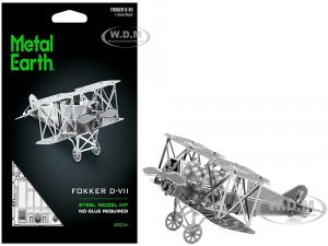 Model Kit Fokker D-VII Fighter Aircraft Imperial German Army (Easy Difficulty) Steel Model by Metal Earth