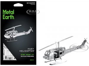 Model Kit Bell UH-1 Iroquois Huey Helicopter United States Army (Easy Difficulty) Steel Model by Metal Earth