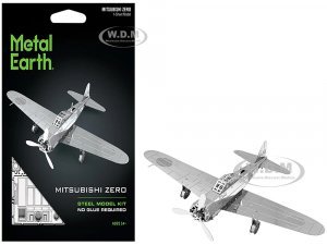Model Kit Mitsubishi Zero Fighter Aircraft Imperial Japanese Navy Air Service (Moderate Difficulty) Steel Model by Metal Earth