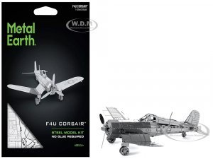 Model Kit Vought F4U Corsair Fighter Aircraft United States Navy (Moderate Difficulty) Steel Model by Metal Earth