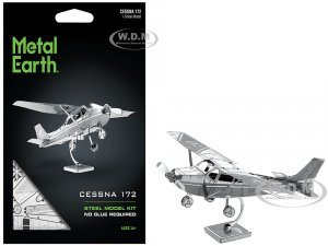 Model Kit Cessna 172 Skyhawk Aircraft (Moderate Difficulty) Steel Model by Metal Earth