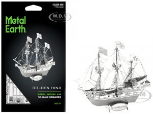 Model Kit Golden Hind Galleon (Moderate Difficulty) Steel Model by Metal Earth