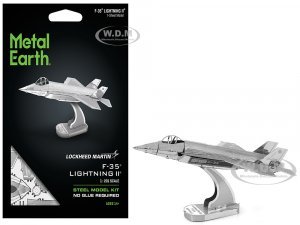 Model Kit Lockheed Martin F-35 Lightning II Aircraft (Moderate Difficulty) Steel Model by Metal Earth