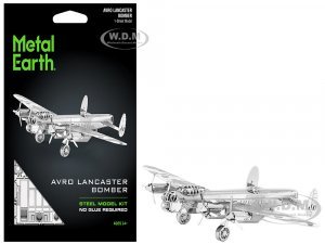 Model Kit Avro Lancaster Bomber Aircraft Royal Air Force (Moderate Difficulty) Steel Model by Metal Earth
