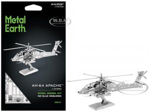 Model Kit Boeing AH-64 Apache Attack Helicopter (Moderate Difficulty) Steel Model by Metal Earth