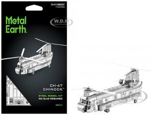 Model Kit Boeing CH-47 Chinook Transport Helicopter (Moderate Difficulty) Steel Model by Metal Earth