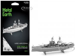Model Kit USS Arizona Battleship (Challenging Difficulty) Steel Model by Metal Earth