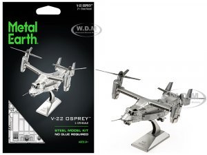 Model Kit Bell Boeing V-22 Osprey Aircraft United States Military (Challenging Difficulty) Steel Model by Metal Earth